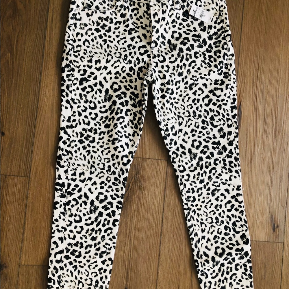 Express Snow Leopard Print Jeans NEW